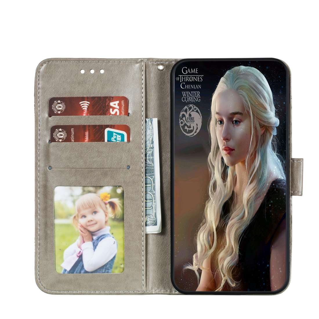 For Nokia 7.2 Mandala Embossing Pattern Horizontal Flip Leather Case with Holder & Card ... (Gray)