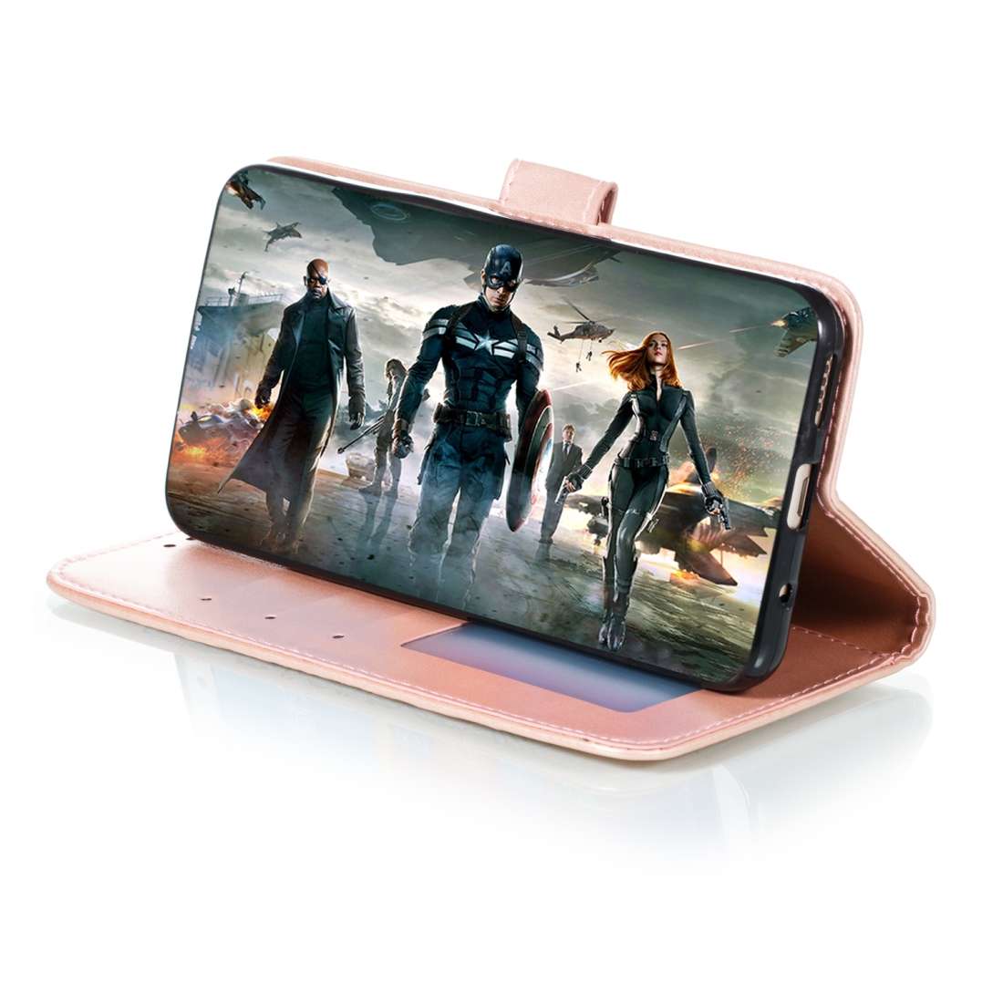 For Nokia 7.2 Mandala Embossing Pattern Horizontal Flip Leather Case with Holder & ... (Rose Gold)