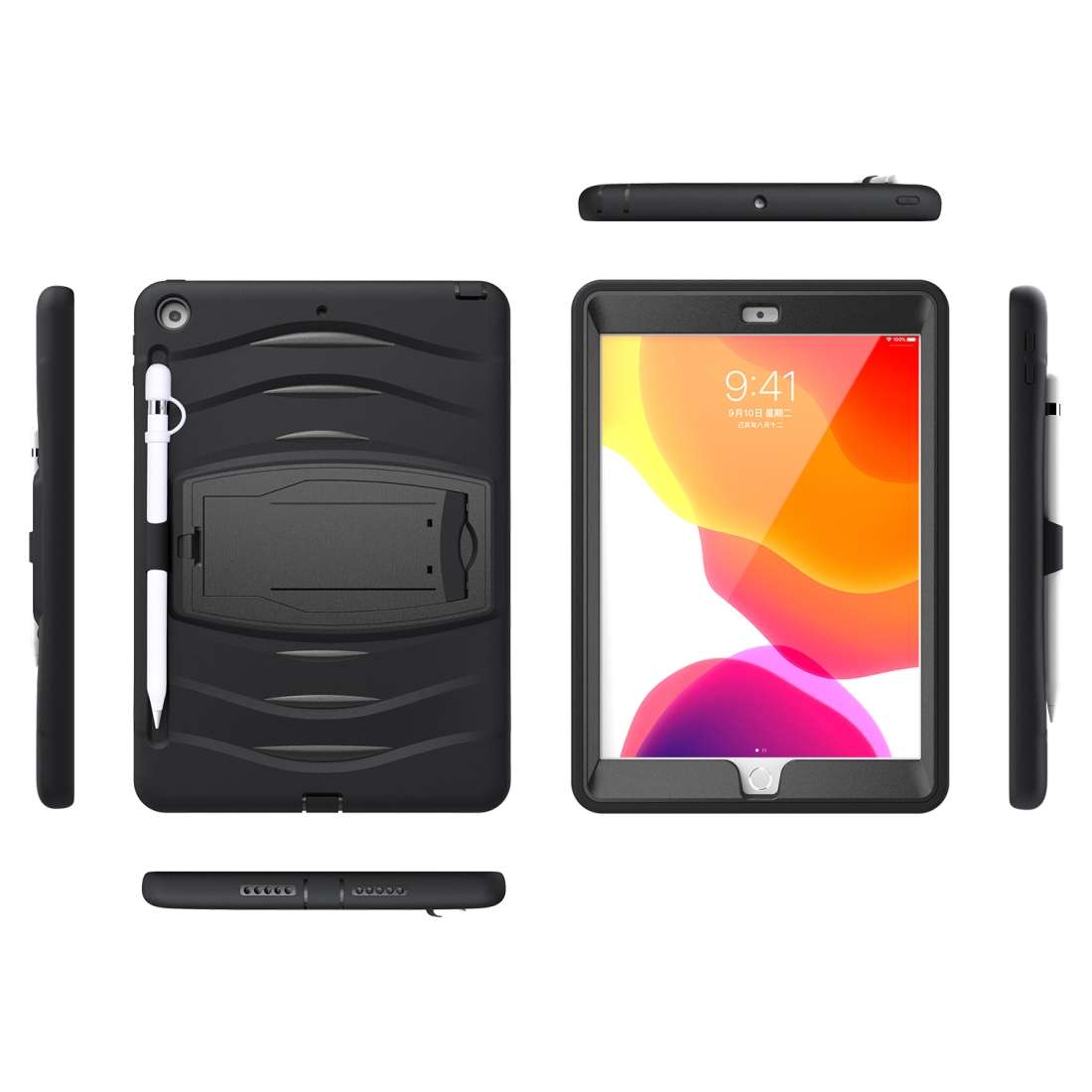 For Galaxy S5e 10.5 (2019) T720 360 Degree Rotation PC + Silicone Protective Case wit ... (Orange)