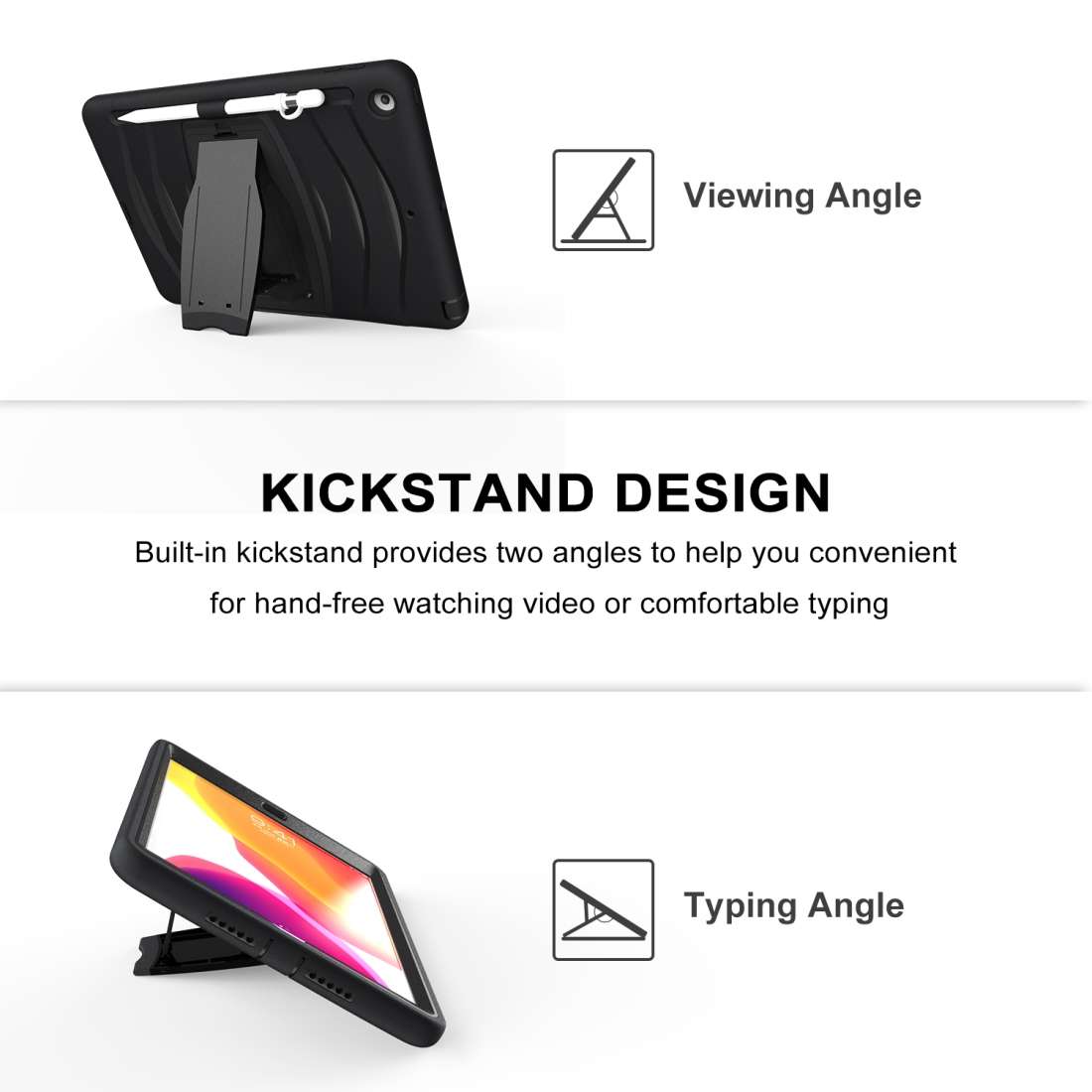 For Galaxy S5e 10.5 (2019) T720 360 Degree Rotation PC + Silicone Protective Case wit ... (Orange)