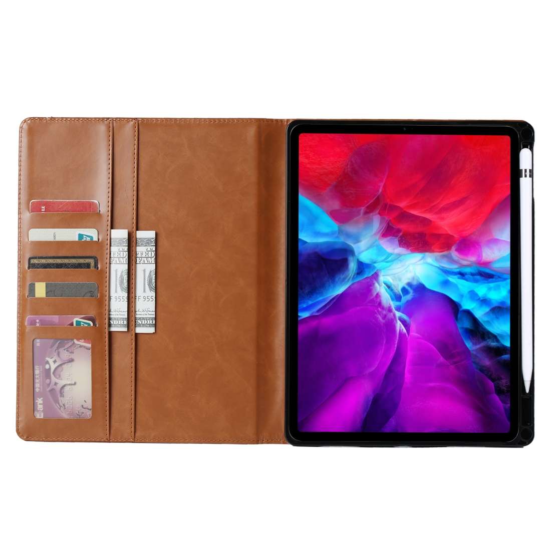 For iPad Pro 11 (2020) Knead Skin Texture Horizontal Flip Leather Tablet Case with Pho ... (Brown)
