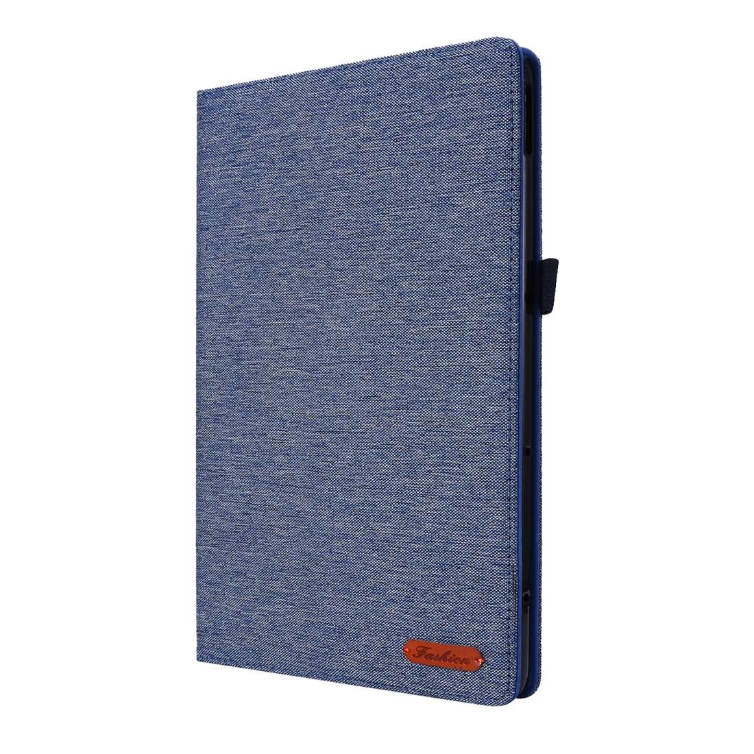 For Huawei Matepad Pro 10.8 Fabric + TPU Flat Protective case With Name Card Clip(dark blue)