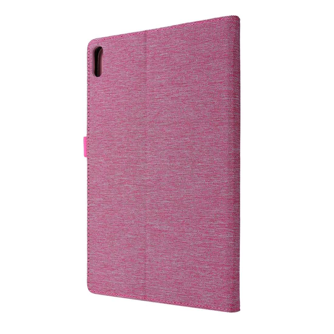 For Huawei Matepad Pro 10.8 Fabric + TPU Flat Protective case With Name Card Clip(Rose Red)