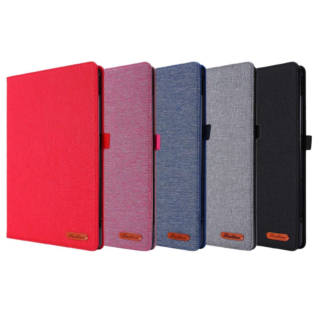 For Huawei Matepad Pro 10.8 Fabric + TPU Flat Protective case With Name Card Clip(Red)