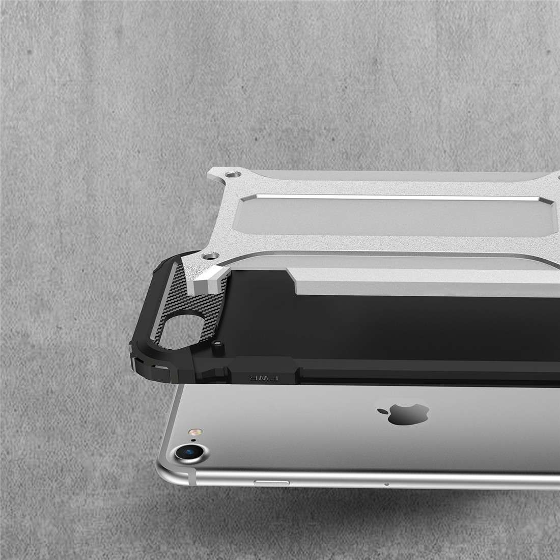 For iPhone SE 2022 / SE 2020 Magic Armor TPU + PC Combination Case(Silver)