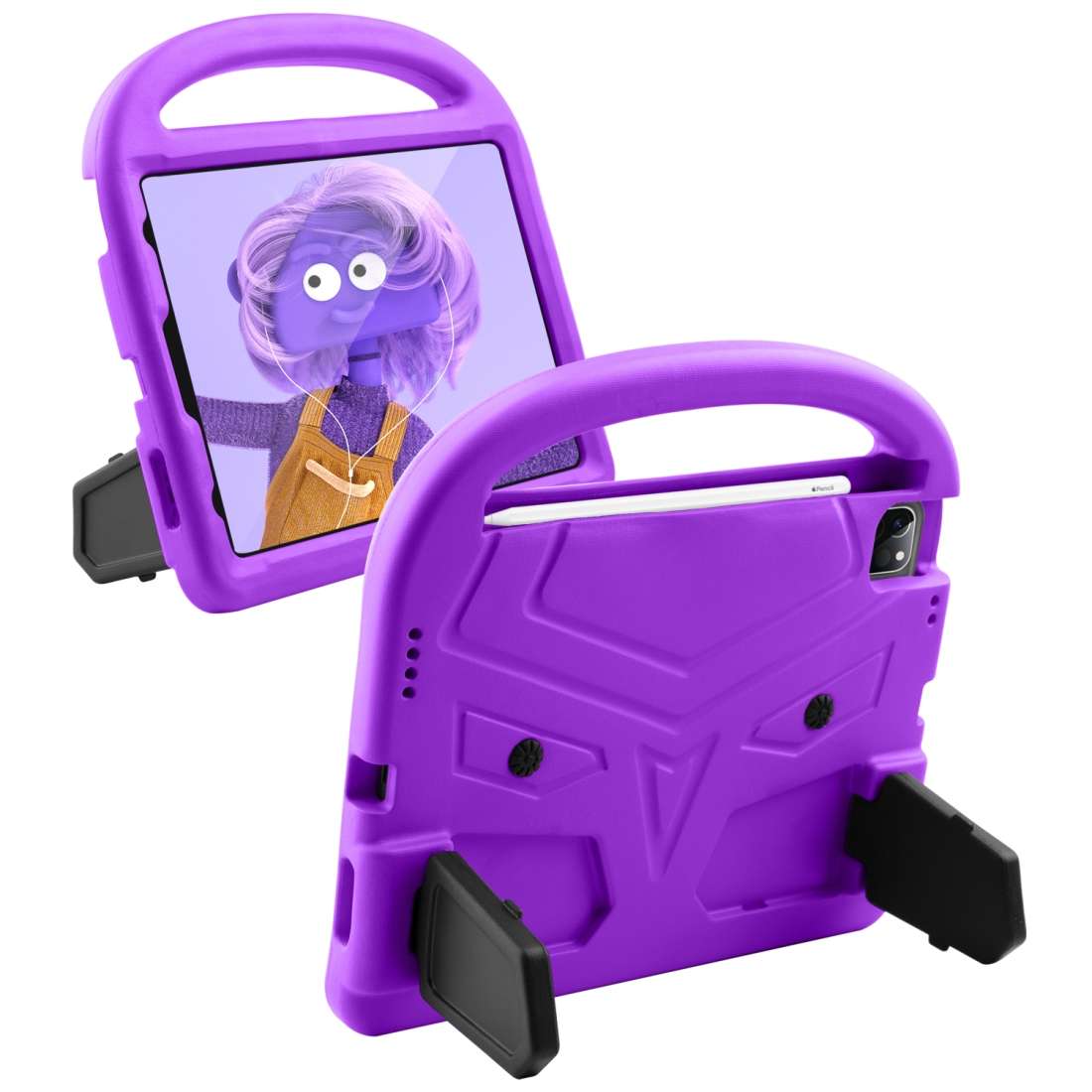 For iPad Pro 11 (2020) Sparrow Style EVA Children's flat Plate Fall Protection Tablet Case(Purple)