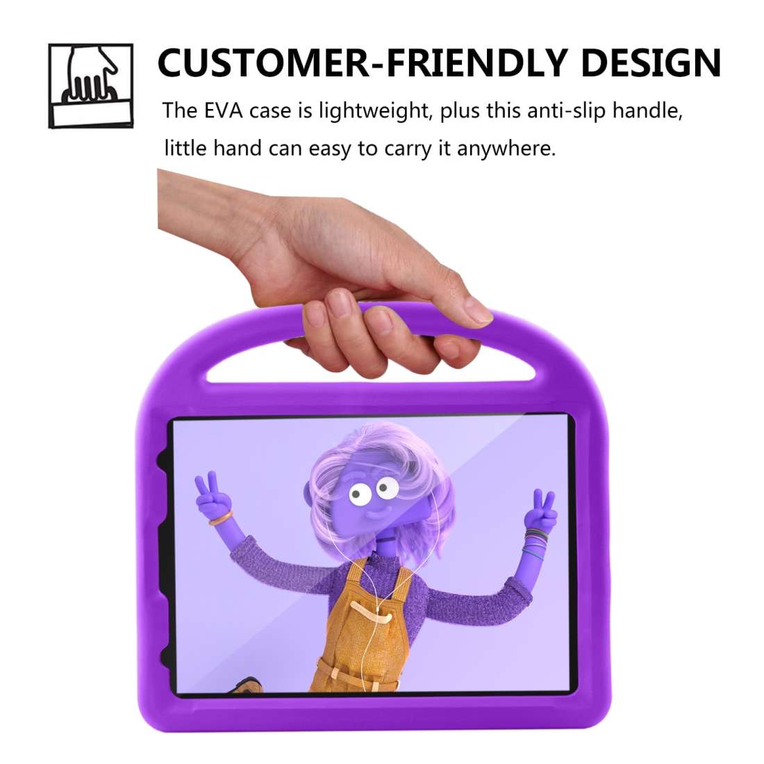 For iPad Pro 11 (2020) Sparrow Style EVA Children's flat Plate Fall Protection Tablet Case(Purple)