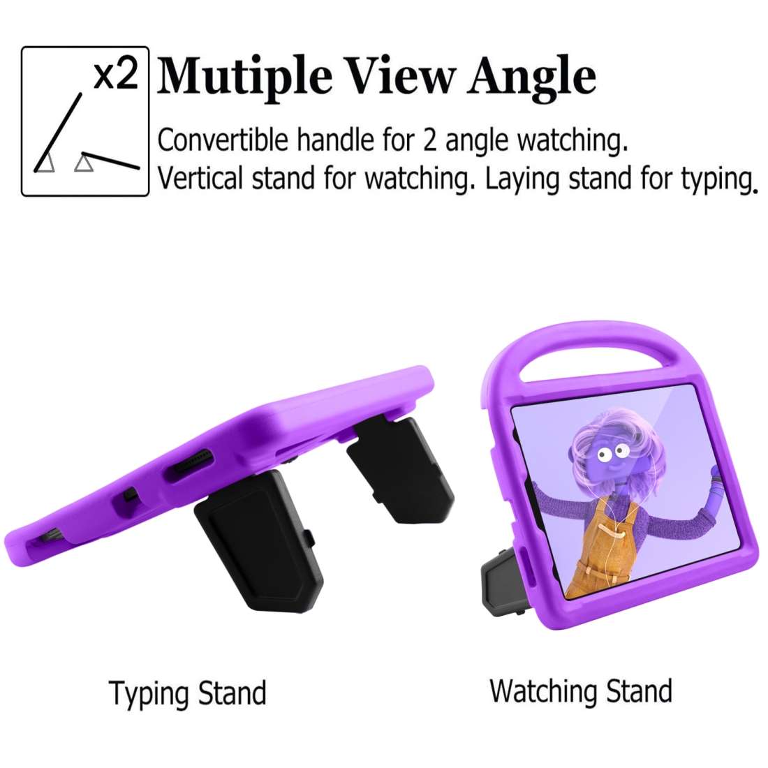 For iPad Pro 11 (2020) Sparrow Style EVA Children's flat Plate Fall Protection Tablet Case(Purple)