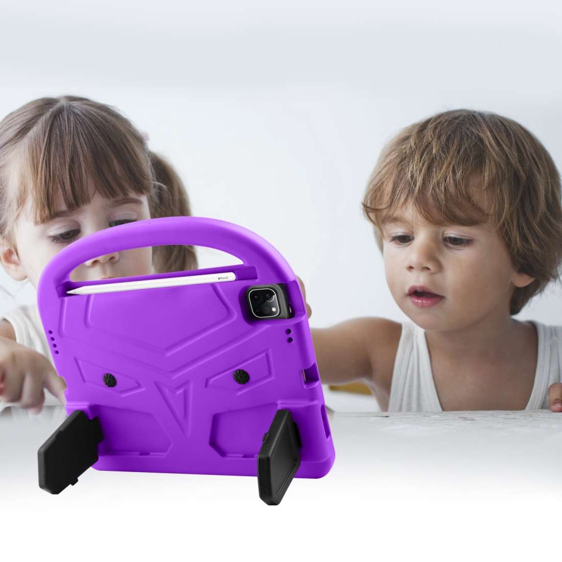 For iPad Pro 11 (2020) Sparrow Style EVA Children's flat Plate Fall Protection Tablet Case(Purple)