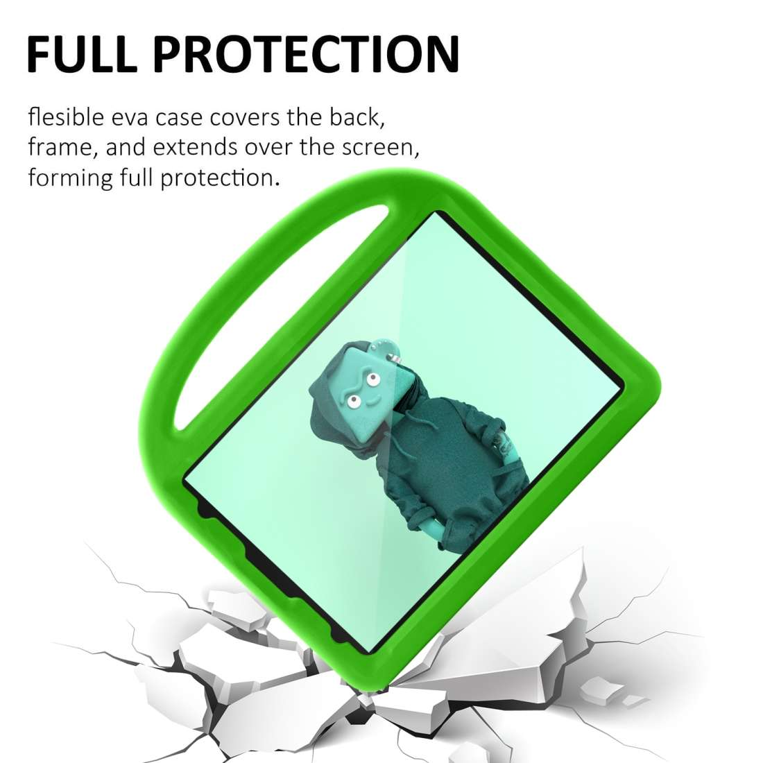 For iPad Pro 11 (2020) Sparrow Style EVA Children's flat Plate Fall Protection Tablet Case(Green)