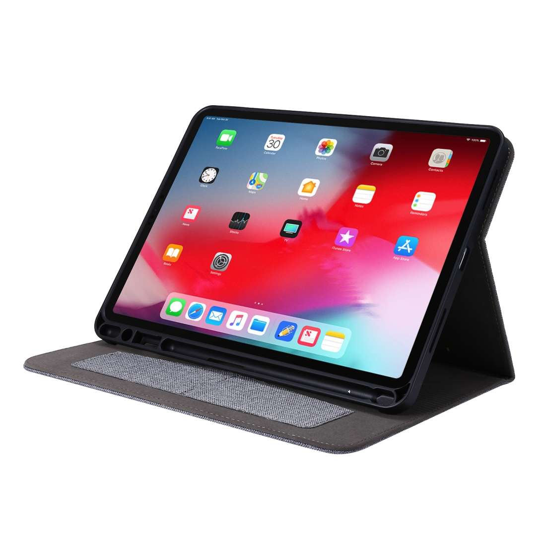 For iPad Pro 11(2020) Horizontal Flip TPU + Fabric PU Leather Protective Tablet Case w ... (Black)