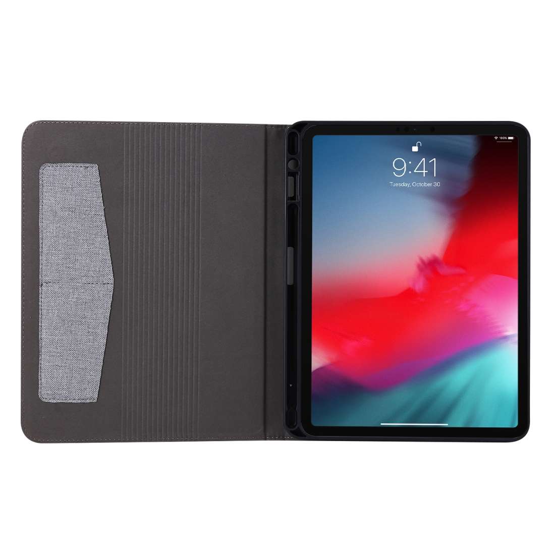 For iPad Pro 11(2020) Horizontal Flip TPU + Fabric PU Leather Protective Tablet Case w ... (Black)