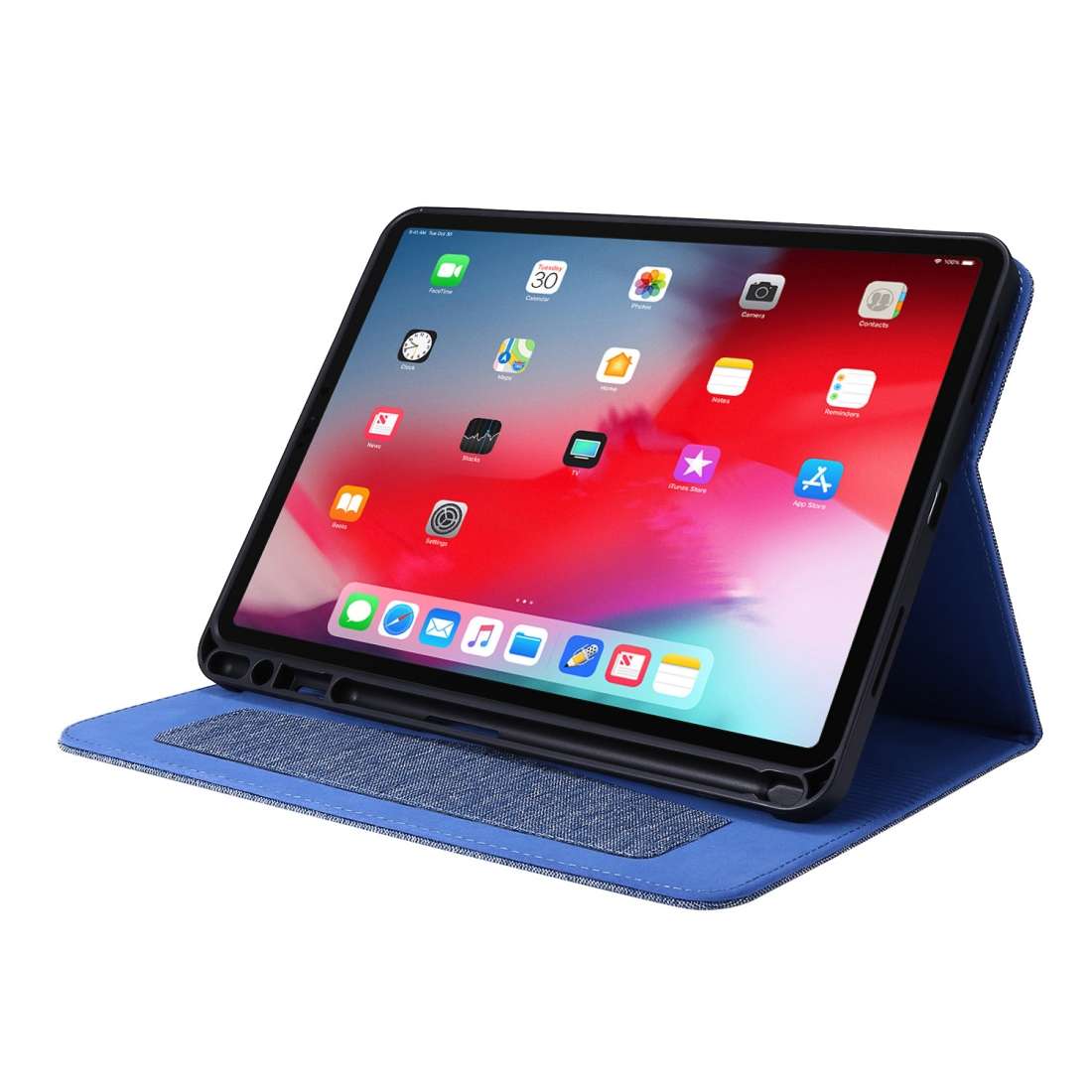 For iPad Pro 11(2020) Horizontal Flip TPU + Fabric PU Leather Protective Tablet Ca ... (Deep Blue)