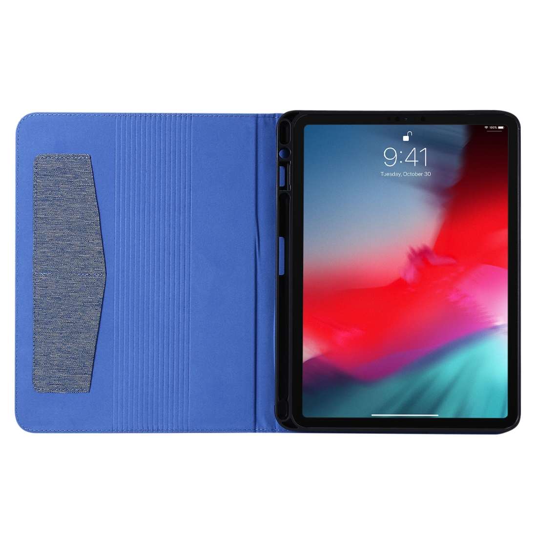 For iPad Pro 11(2020) Horizontal Flip TPU + Fabric PU Leather Protective Tablet Ca ... (Deep Blue)