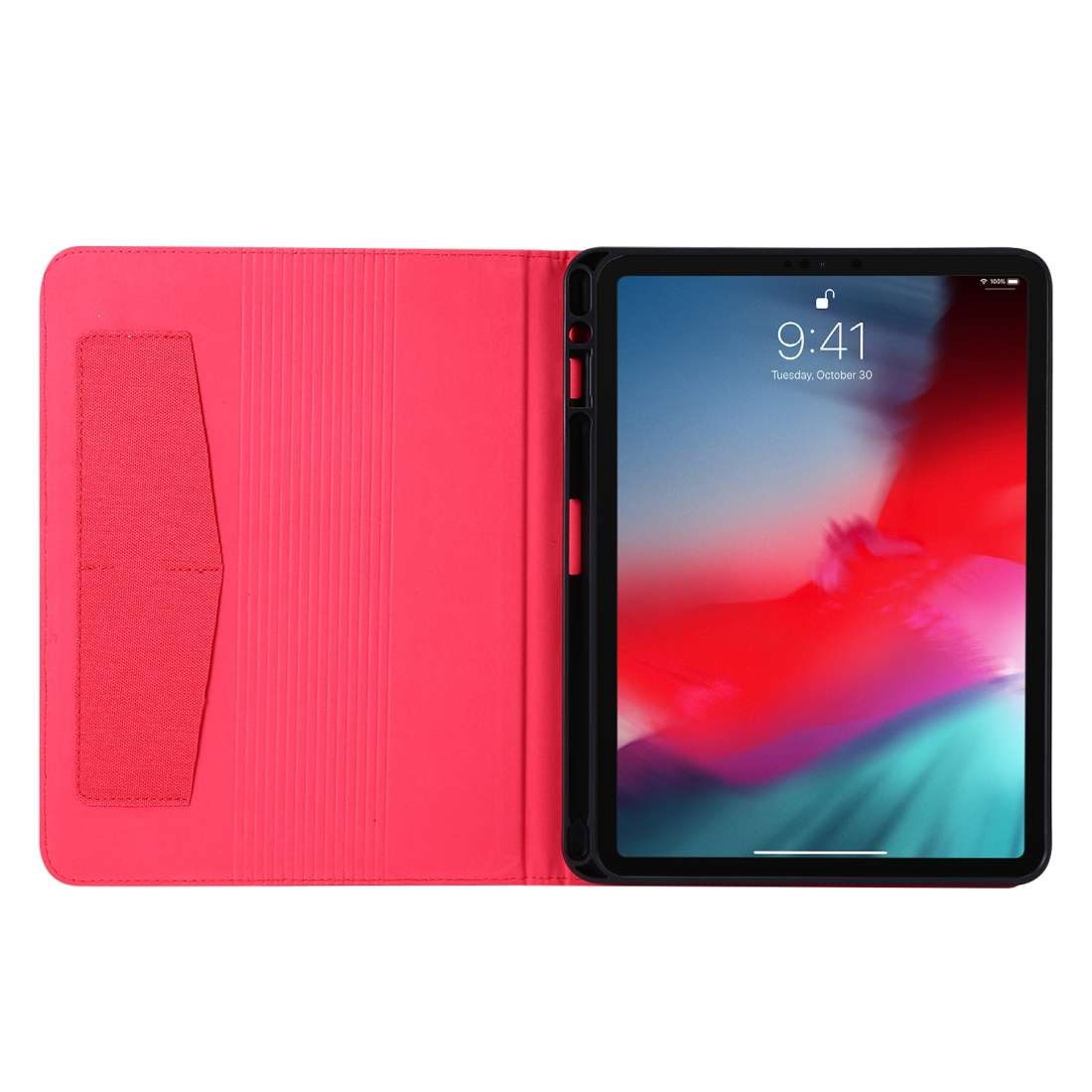 For iPad Pro 11(2020) Horizontal Flip TPU + Fabric PU Leather Protective Tablet Case wit ... (Red)