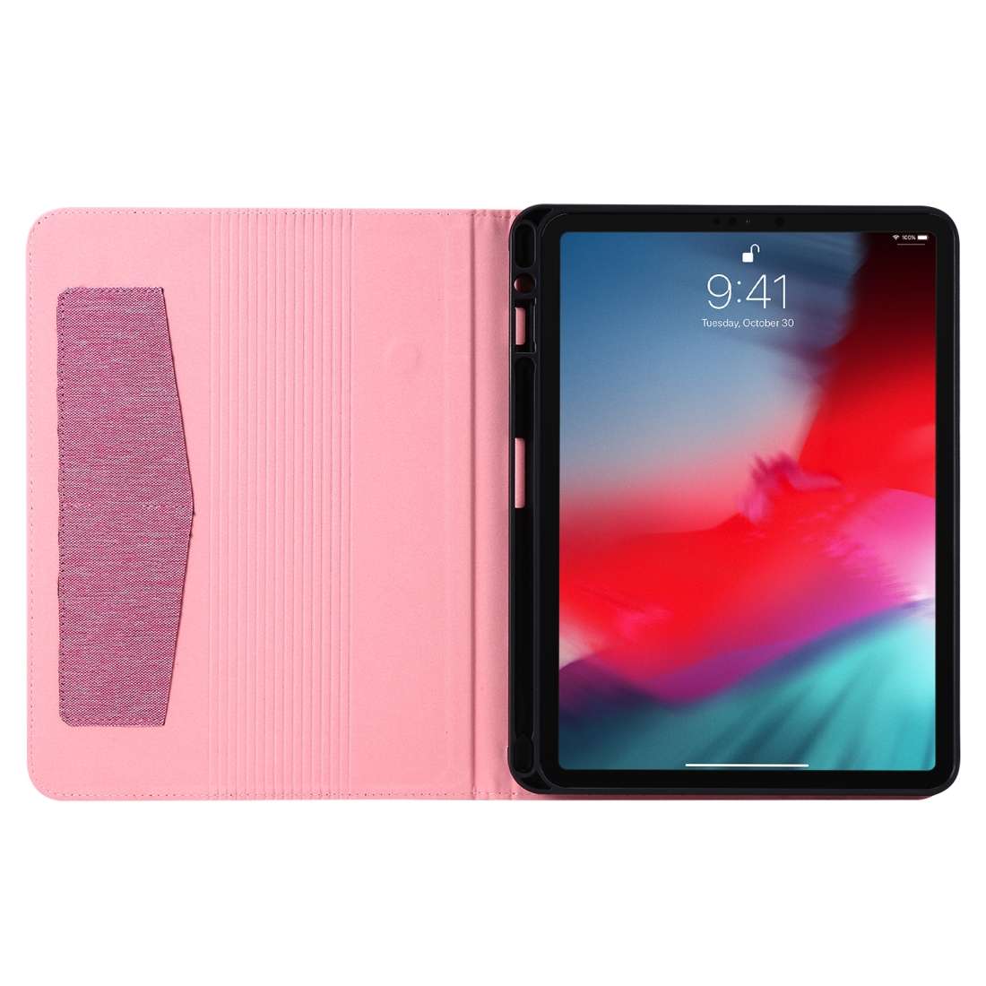 For iPad Pro 11(2020) Horizontal Flip TPU + Fabric PU Leather Protective Tablet Cas ... (Rose Red)