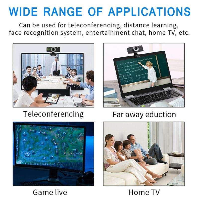 Gsou B18S HD Webcam Built-in Microphone Smart Web Camera USB Streaming Live Camera With Noise Canc