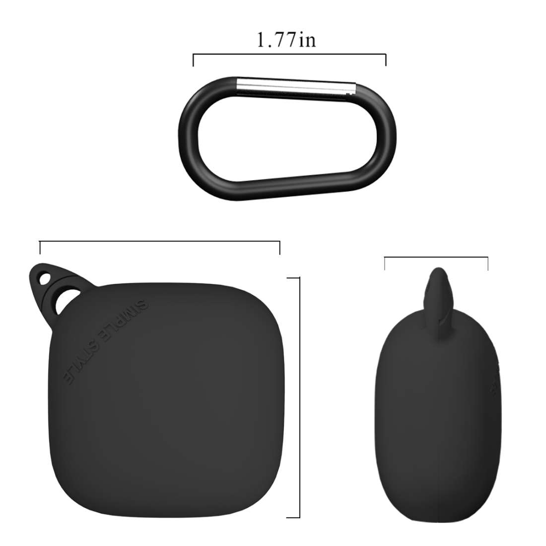 For Apple Beats Powerbeats Pro Bluetooth Headset Drop-roof Dust-proof Silicone Protect ... (Black)