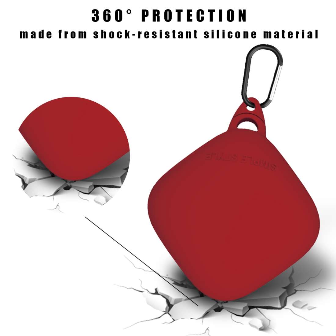 For Apple Beats Powerbeats Pro Bluetooth Headset Drop-roof Dust-proof Silicone Protectiv ... (Red)