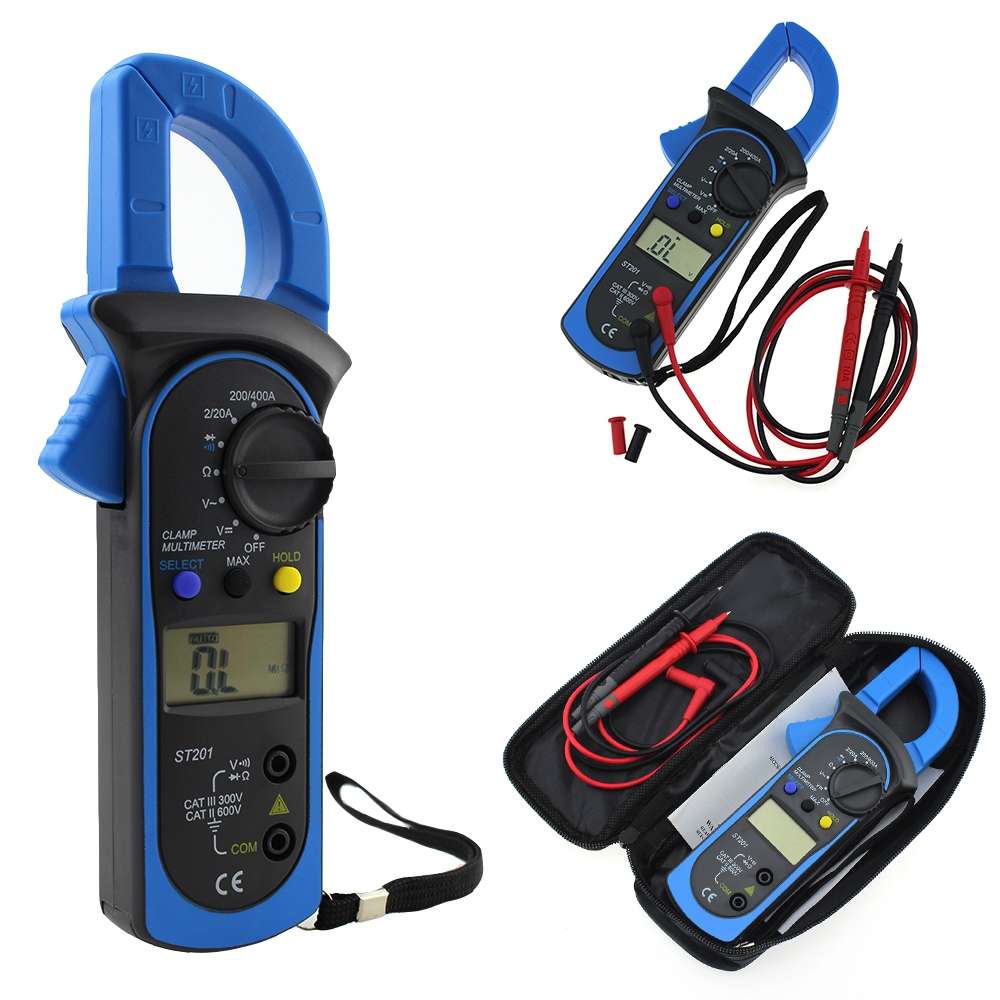 ANENG ST201 AC And DC Digital Clamp Multimeter Voltage And Current Measuring Instrument Tester( Blue