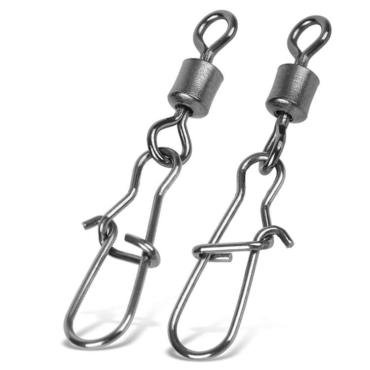 10pcs /Pack Stainless Steel Fishing Connector Bearing Rolling Swivel Connector Fishi ... (4(30mm))