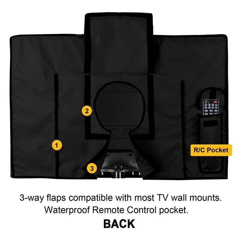 Outdoor TV Waterproof and Dustproof Universal Protector Cover, Size:36-38 inch