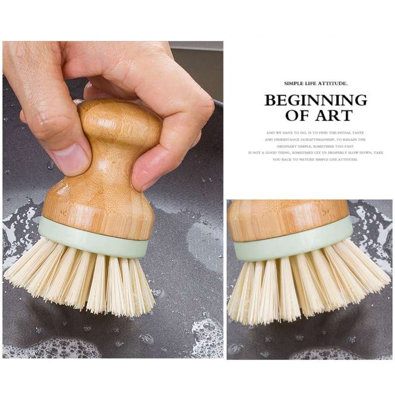 Multifunctional Tool Kitchen Cleaning Brush Wooden Handle Dish Scrubber Pot Pan Dishwasher, Material