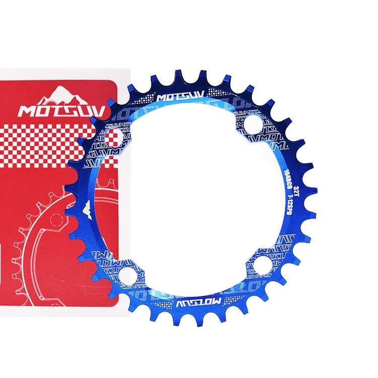 MOTSUV Narrow Wide Chainring MTB Bicycle 104BCD Tooth Plate Parts(Blue)