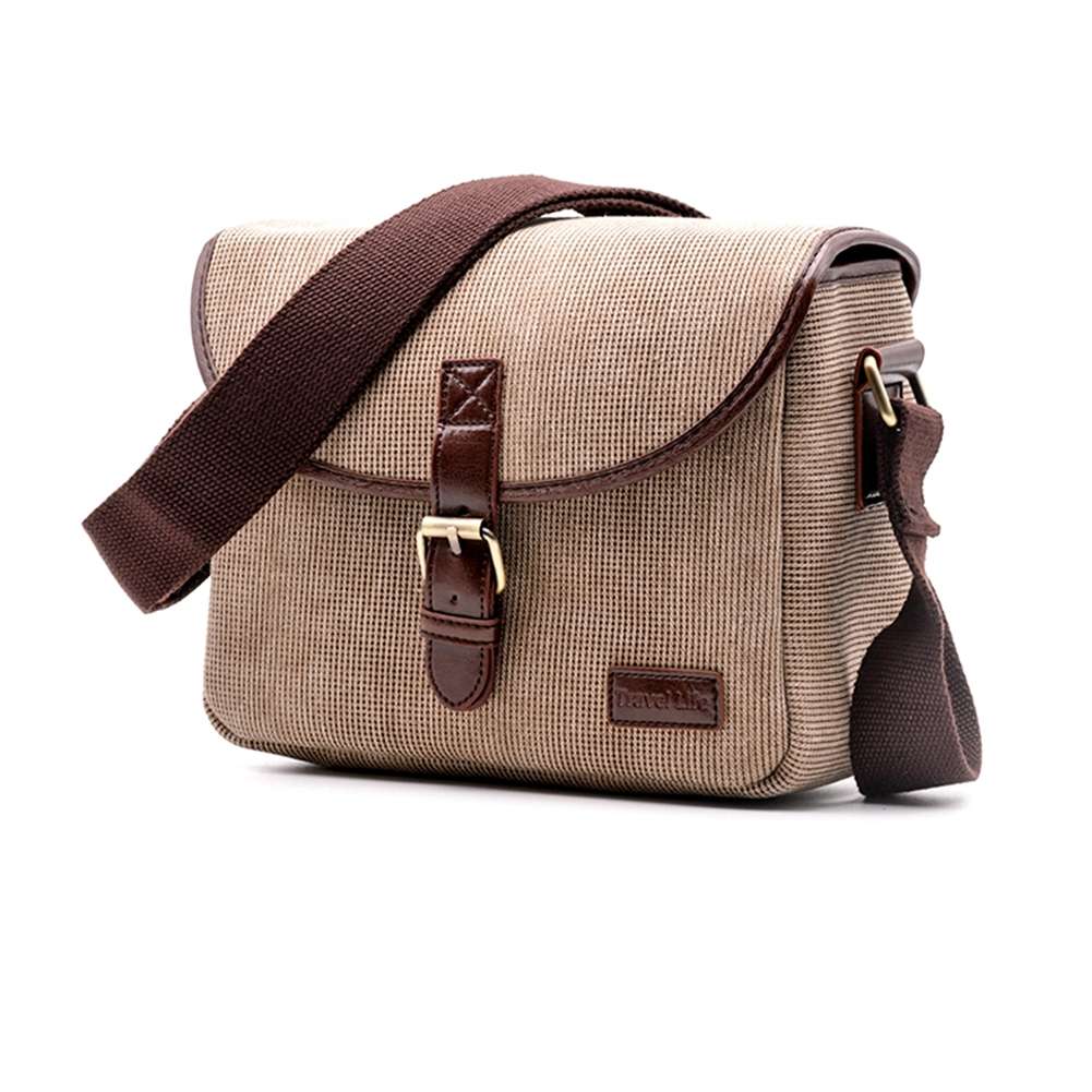 Retro Photo Camera Bag Case Cover For Canon EOS 200D 77D 7D 80D 800D 1300D 6D 70D ... (Dark Khaki)
