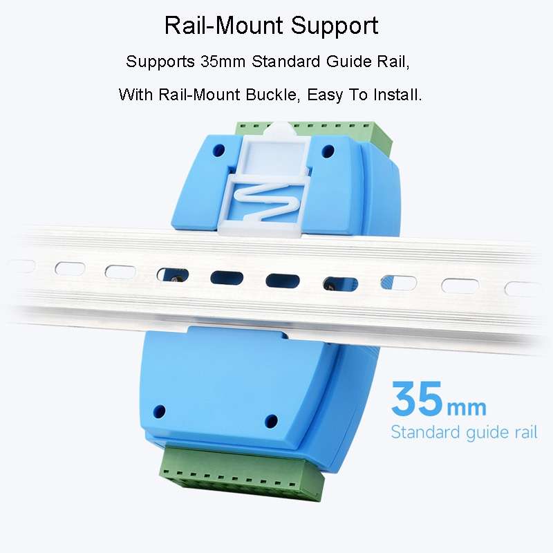Waveshare RS485-HUB-8P Industrial-grade Isolated 8-ch RS485 Hub, Rail-mount Support, Wide Baud Rat