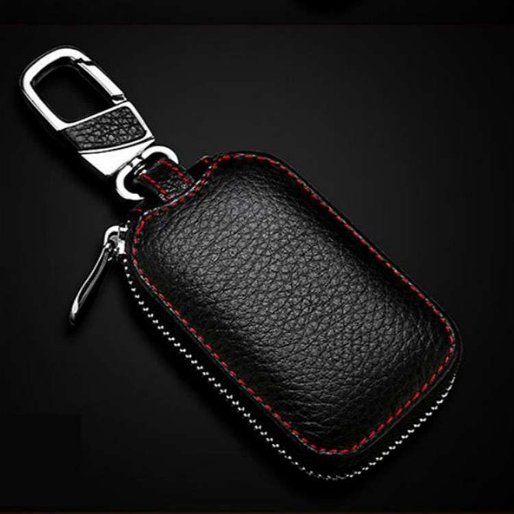 Multifunctional Hook Up Leather Car Key Bag(Red)