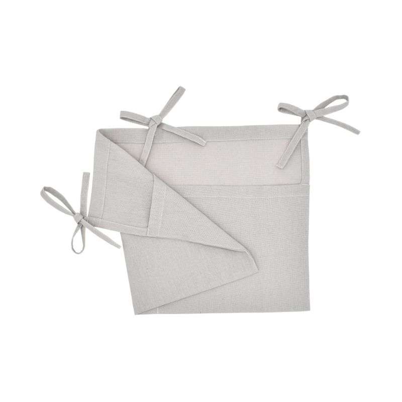 Crib Storage Hanging Bag Diaper Wrap Molar Toy Storage Bag(Light Gray)