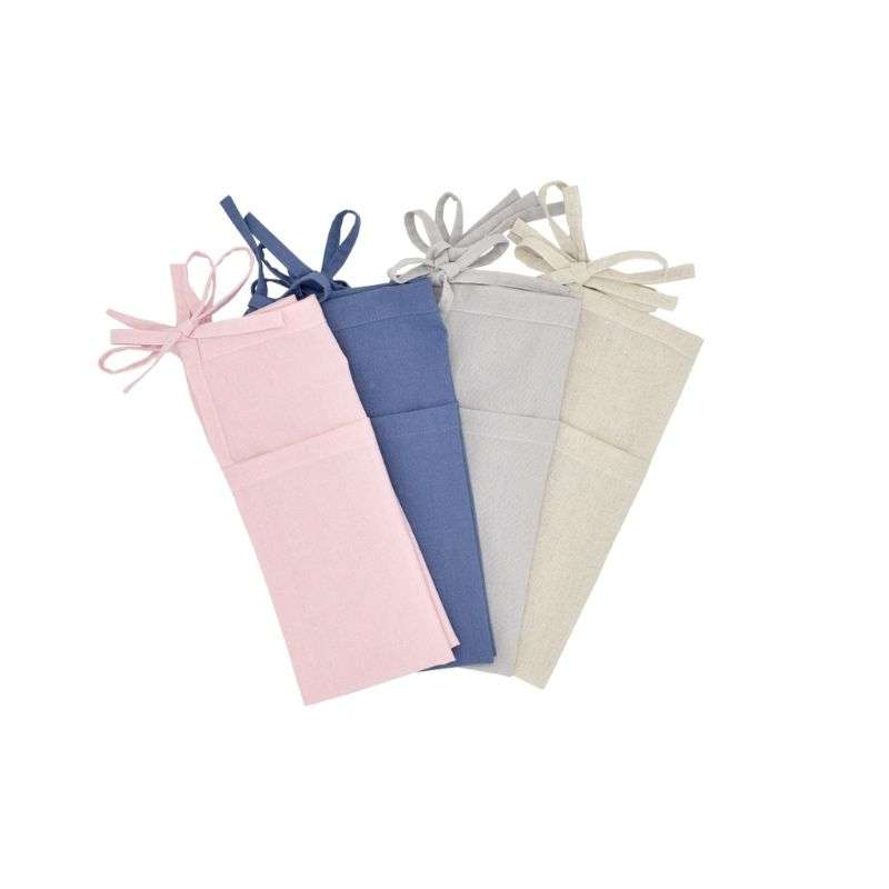 Crib Storage Hanging Bag Diaper Wrap Molar Toy Storage Bag(Light Gray)