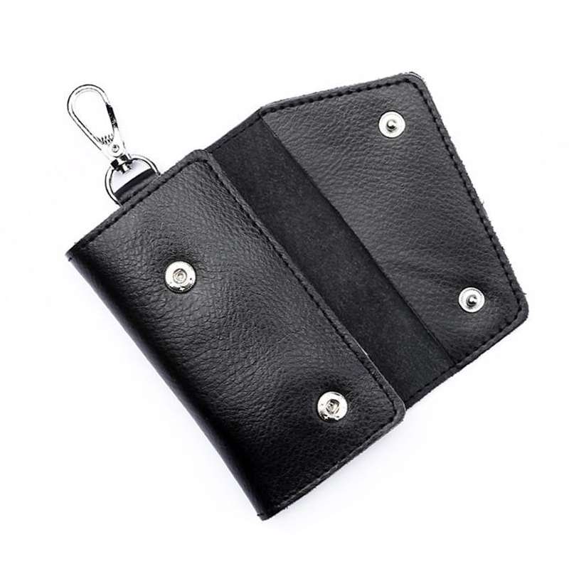 Multifunctional Litchi Texture Leather Keychain Bag Car Key Bag(Brown)