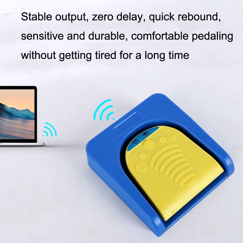 Wireless Foot Pedal Control Switch Keyboard Adapter For Computer, Style:Two-Pendal Two-Button