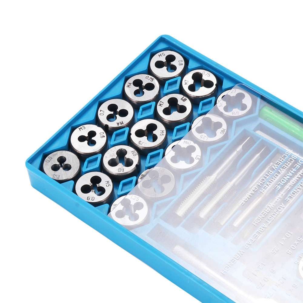 Hand Die Model Tap Tap Die Set Manual Tapping Drill Thread Hole, Style:40 In 1