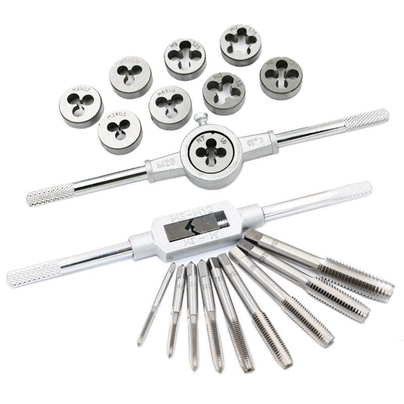 Hand Die Model Tap Tap Die Set Manual Tapping Drill Thread Hole, Style:40 In 1