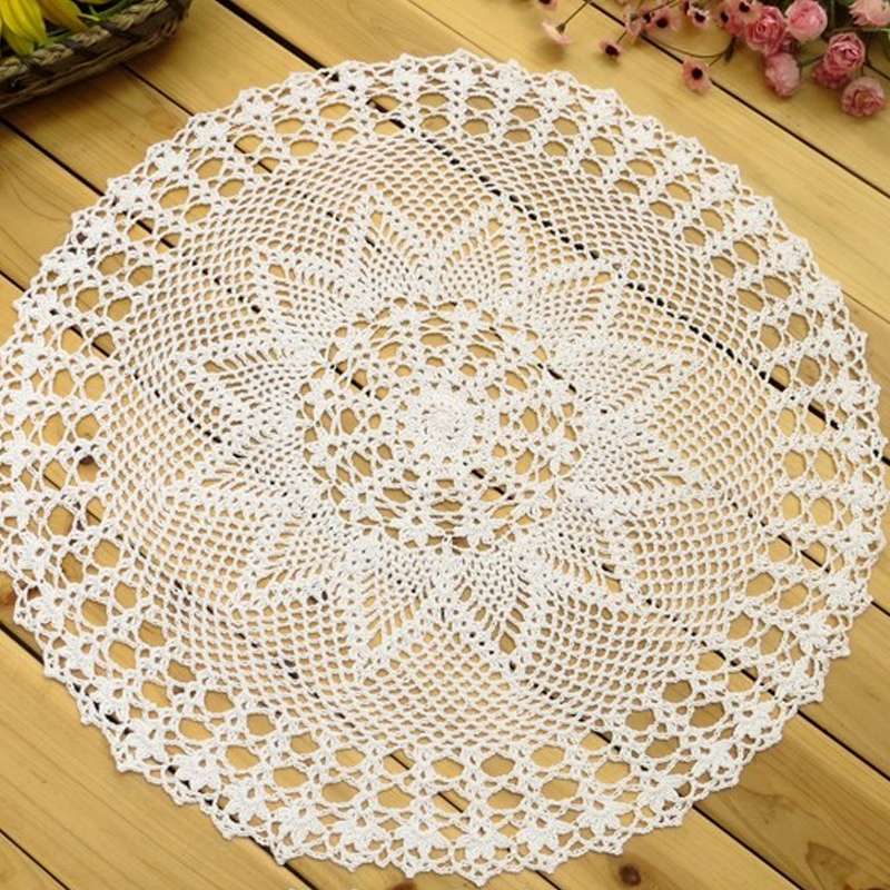 Decorative Tablecloth Imitation Linen Lace Table Cloth Dining Table Cover, Size:130x170cm(Dark Brown