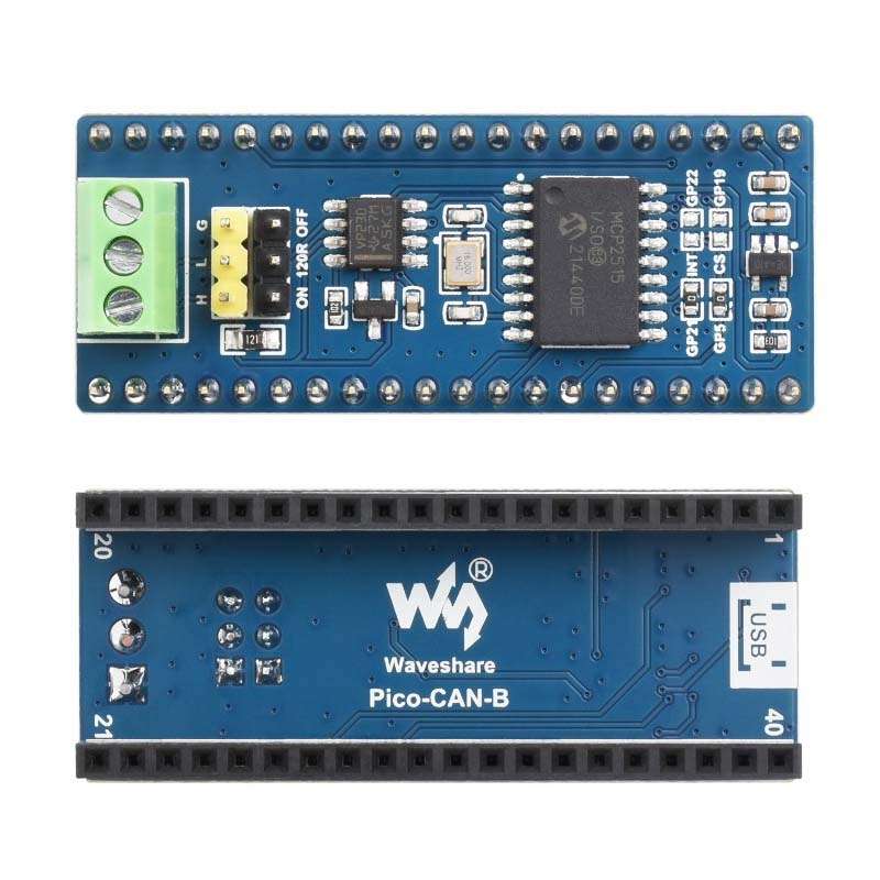 Waveshare For Raspberry Pi Pico CAN Bus Module (B),Enabling Long Range Communication Through SPI,237