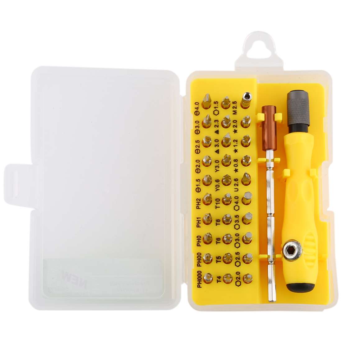 32-in-1 CRV Steel Mobile Phone Disassembly Repair Tool Multi-function Combination Scr ... (Yellow)