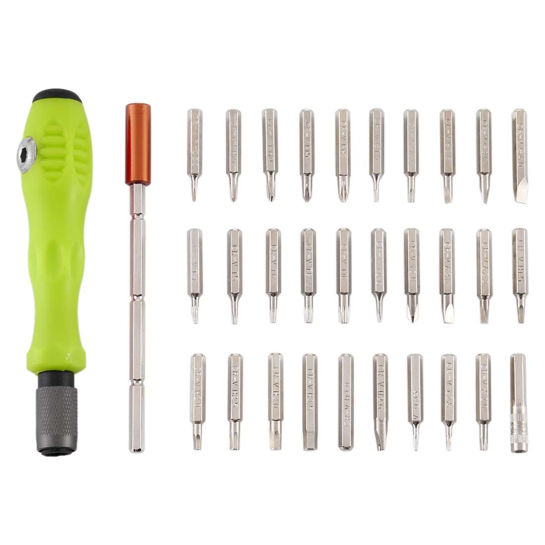 32-in-1 CRV Steel Mobile Phone Disassembly Repair Tool Multi-function Combination ... (Gray Green)