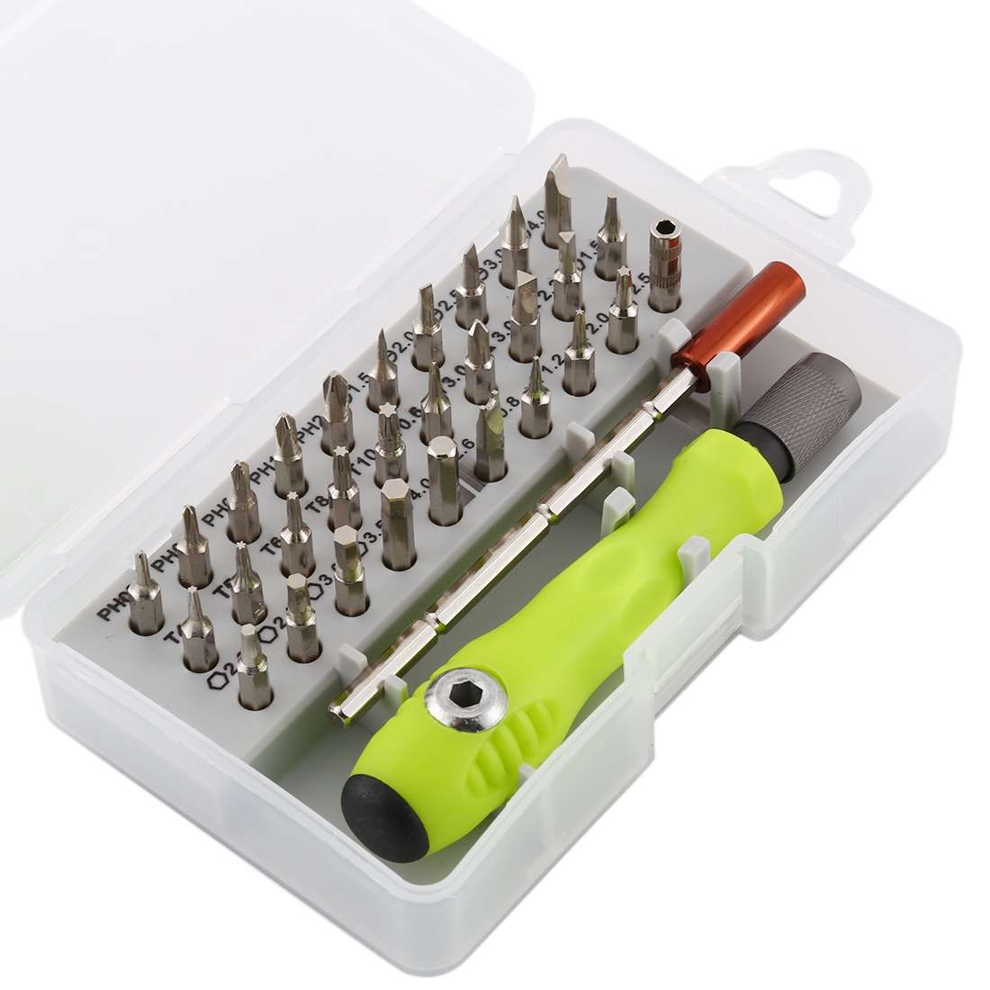 32-in-1 CRV Steel Mobile Phone Disassembly Repair Tool Multi-function Combination ... (Gray Green)