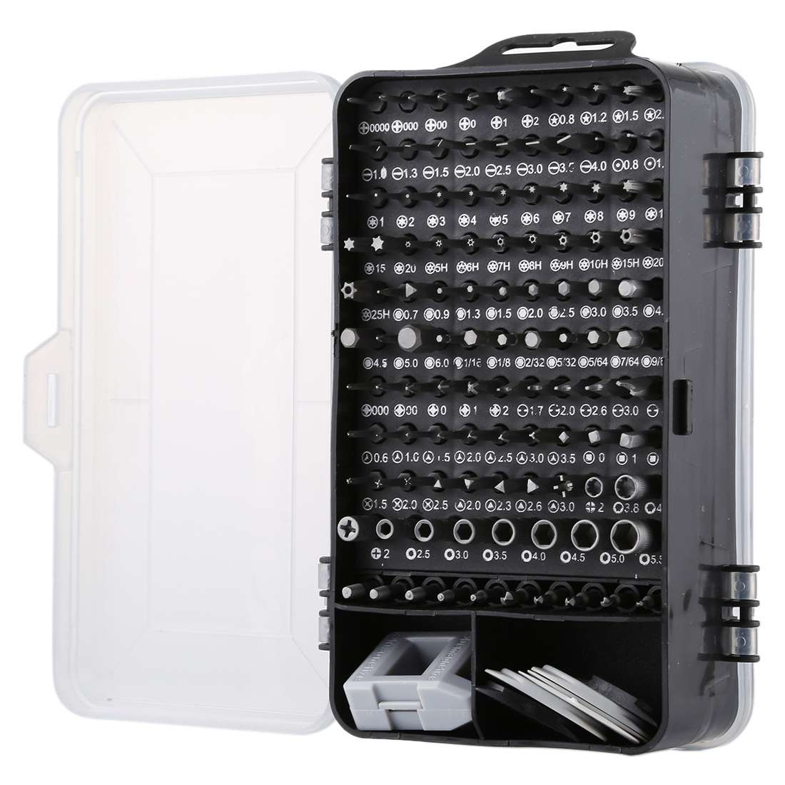 135 in 1 DIY Mobile Phone Disassembly Tool Clock Repair Multi-function Tool Screw ... (Black Gray)