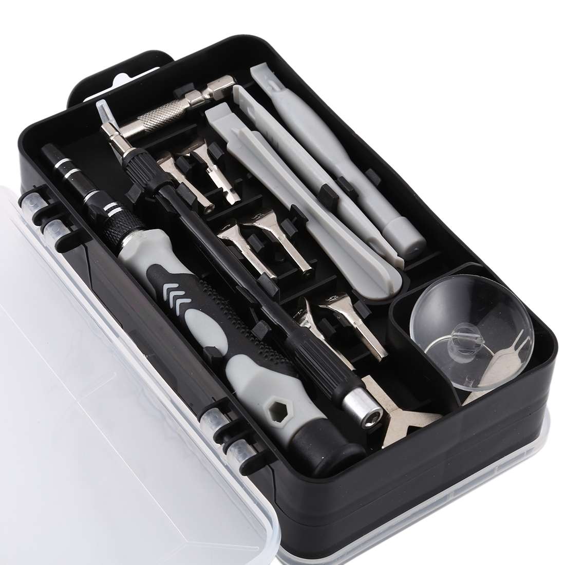 135 in 1 DIY Mobile Phone Disassembly Tool Clock Repair Multi-function Tool Screw ... (Black Gray)
