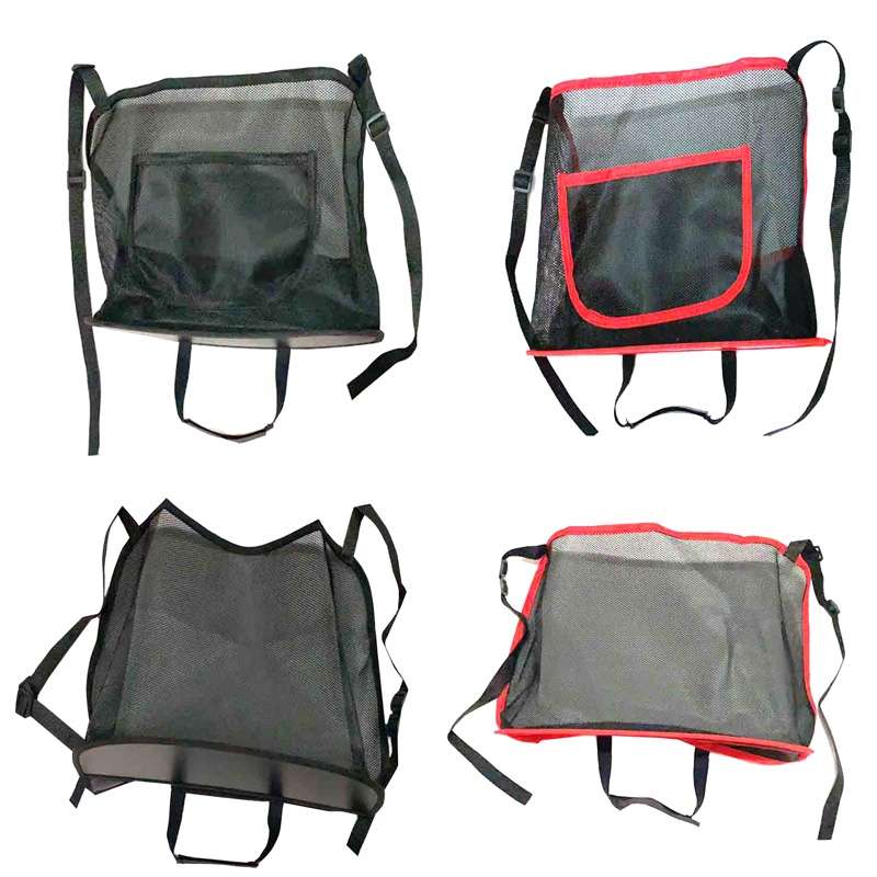 Car Seat Hanging Storage Bag, Style:With Pocket(Black)