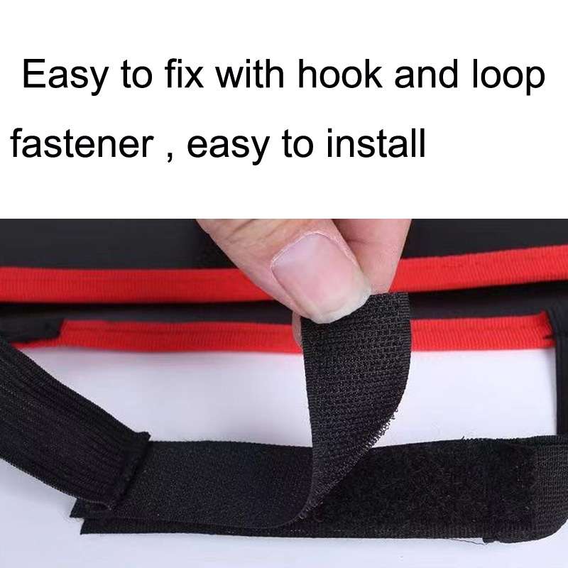 Car Seat Hanging Storage Bag, Style:With Pocket(Black)