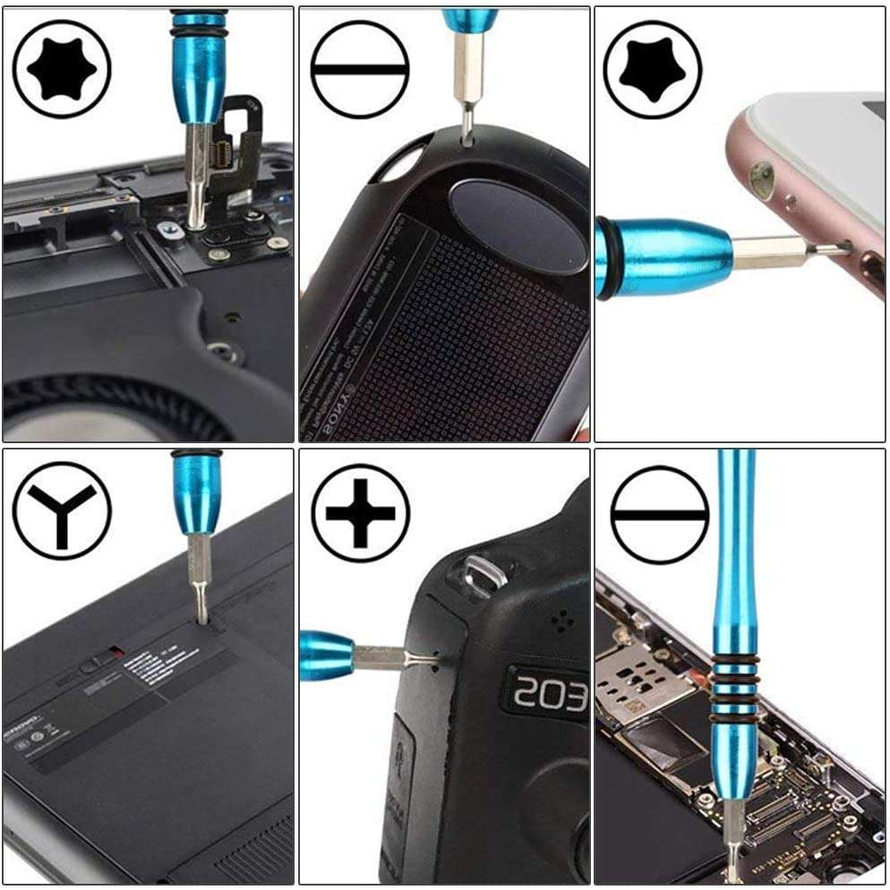 110 in 1 Watch Mobile Phone Disassembly Maintenance Tool Multi-function Chrome Vanadium ... (Blue)