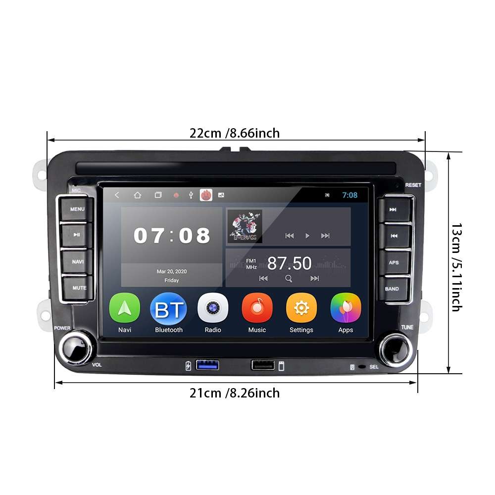 Suitable for Volkswagen 7-inch Car Multimedia Player Navigation Bluetooth Reversing Integrated Machi
