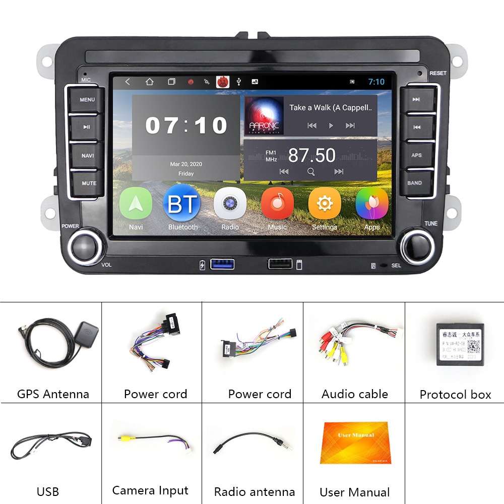 Suitable for Volkswagen 7-inch Car Multimedia Player Navigation Bluetooth Reversing Integrated Machi