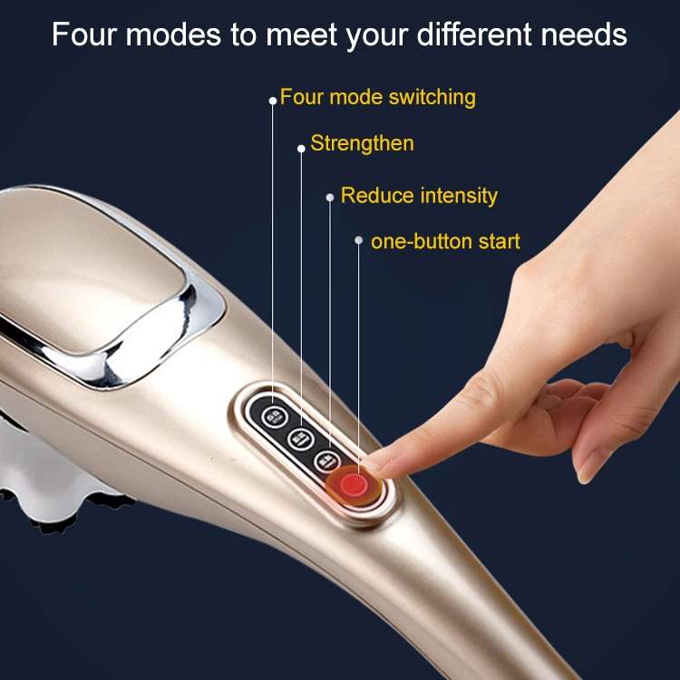 Rechargeable Dolphin Massager Electric Cervical Massage Stick A10 Straight Plug, Plug Type:EU Plug